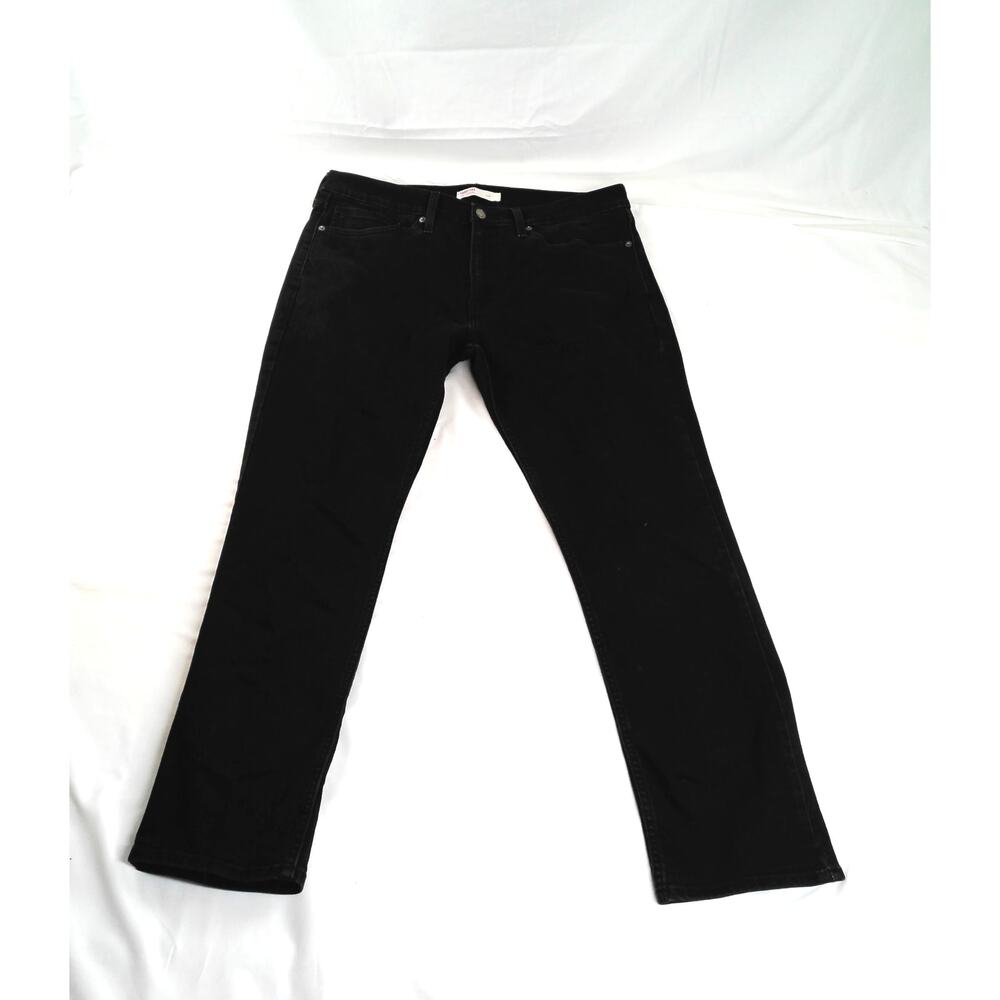 Signature by Levi Strauss Slim Jeans Men's 36 Black Stretch Denim Pants